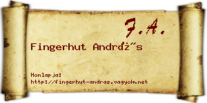 Fingerhut András névjegykártya