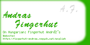 andras fingerhut business card